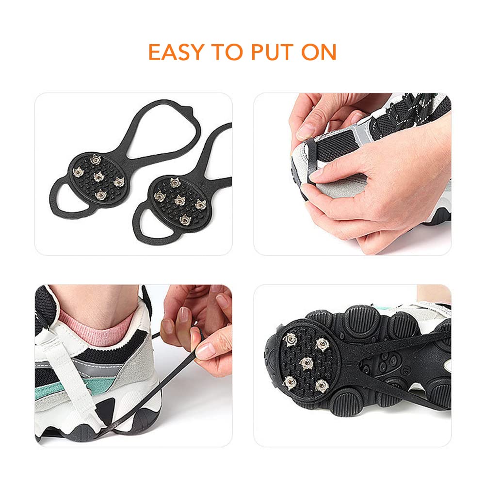 Crampoane anti-alunecare pentru incaltaminte, Zola®, marime 36-42, silicon si otel, grosime 0.5 cm, negre Crampoane anti-alunecare pentru incaltaminte, Zola®, marime 36-42, silicon si otel, grosime 0.5 cm, negre